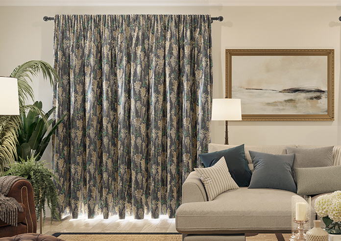 Wisteria Silk, Black - Made to Measure Curtains - Image 7
